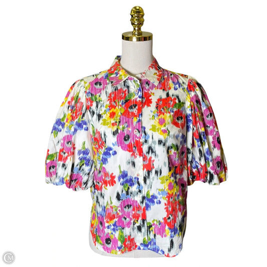 Top Short Sleeve By Maeve In Multi-colored, Size: Xs