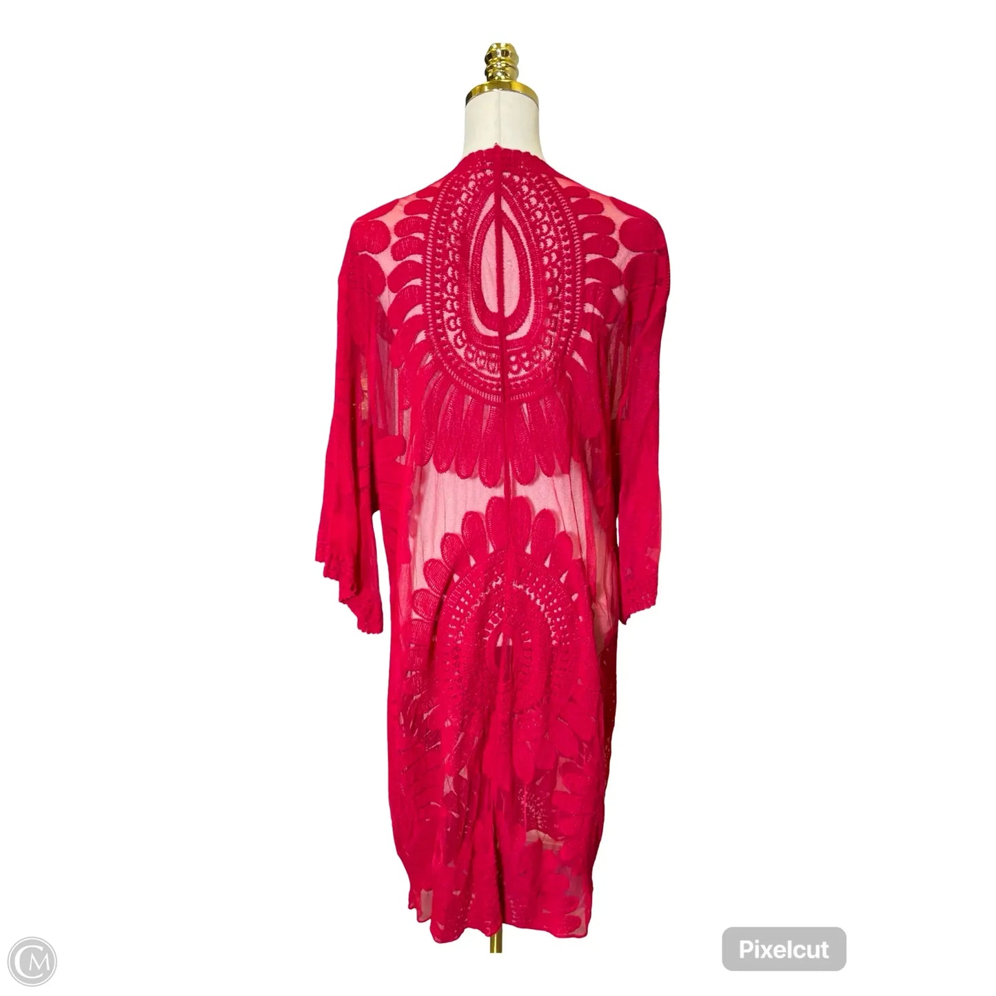 Kimono By Clothes Mentor In Red, Size: L