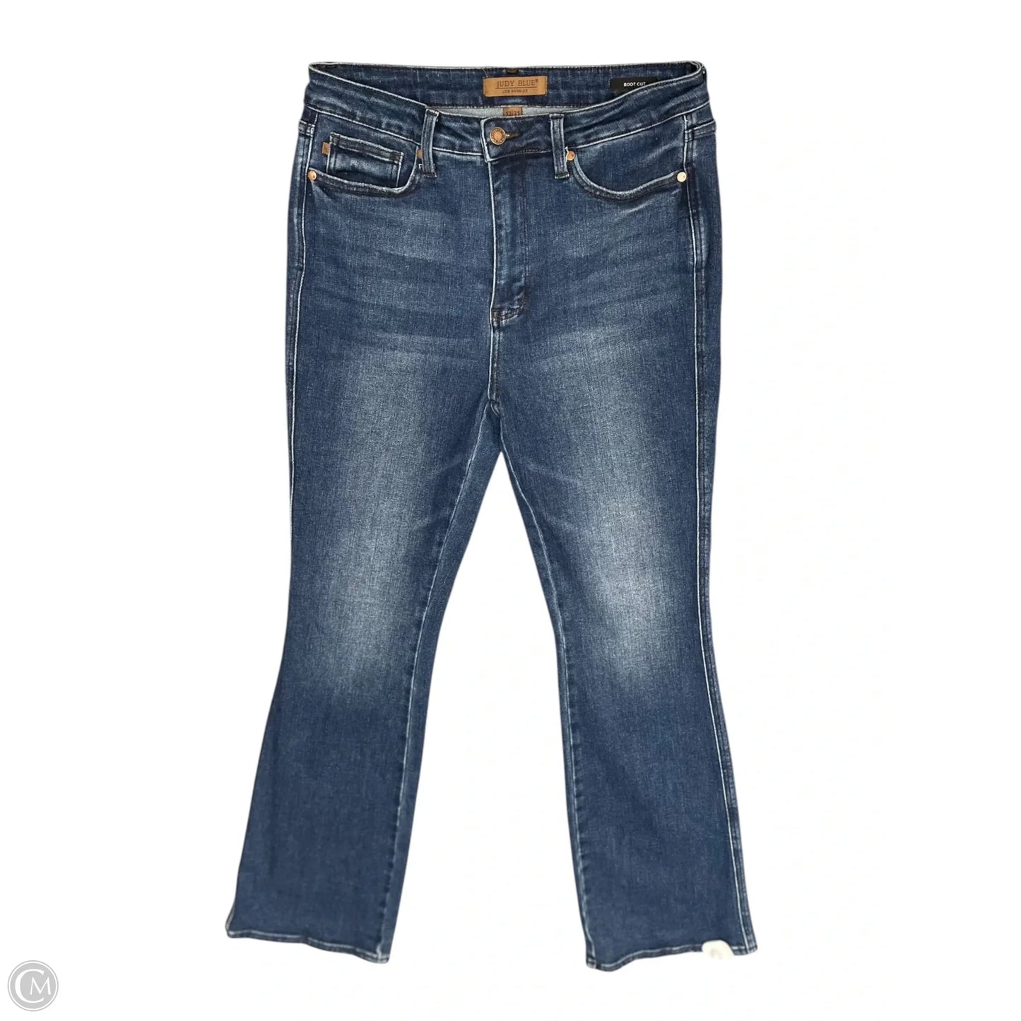 Jeans Flared By Judy Blue In Blue Denim, Size: 12