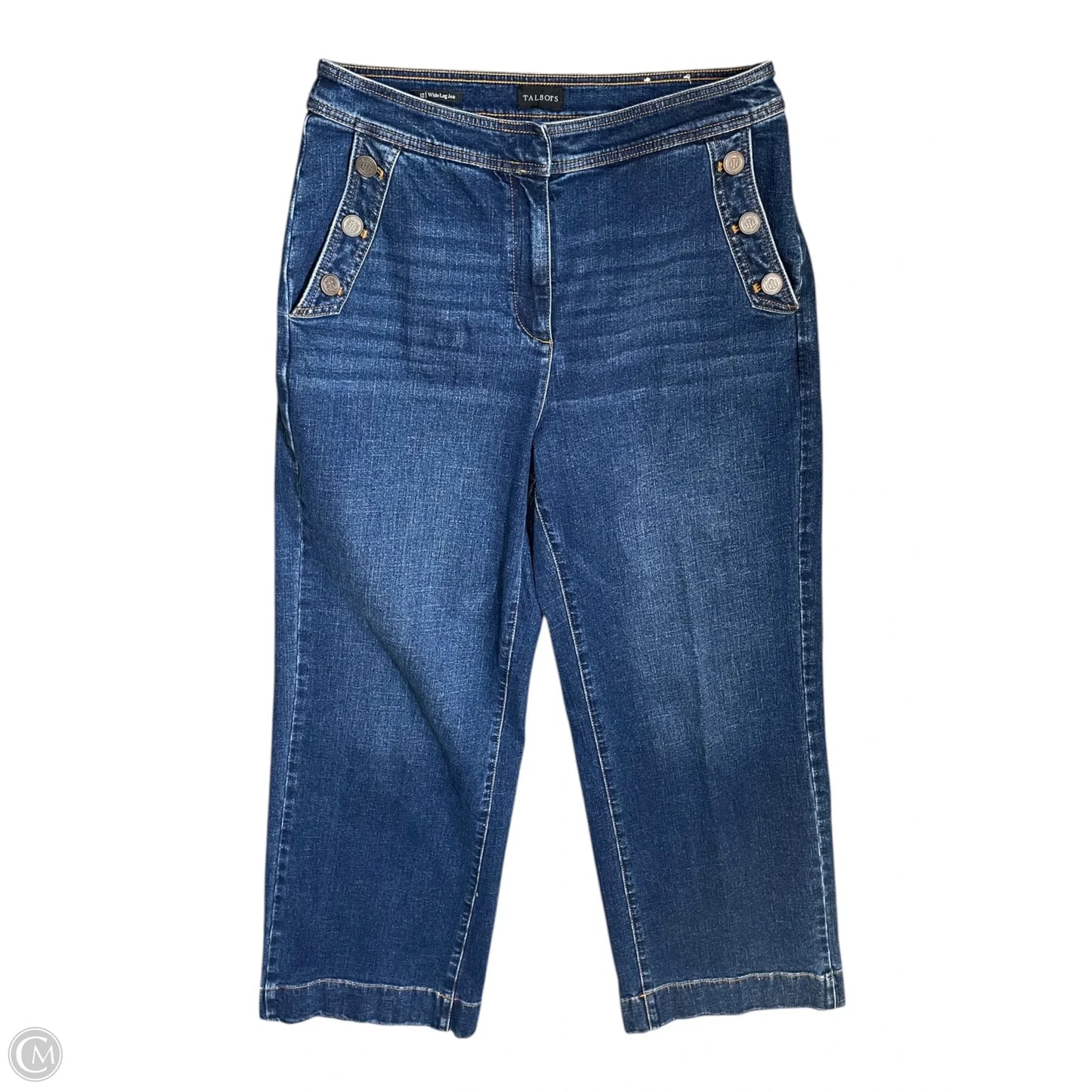 Jeans Wide Leg By Talbots In Blue Denim, Size: 12