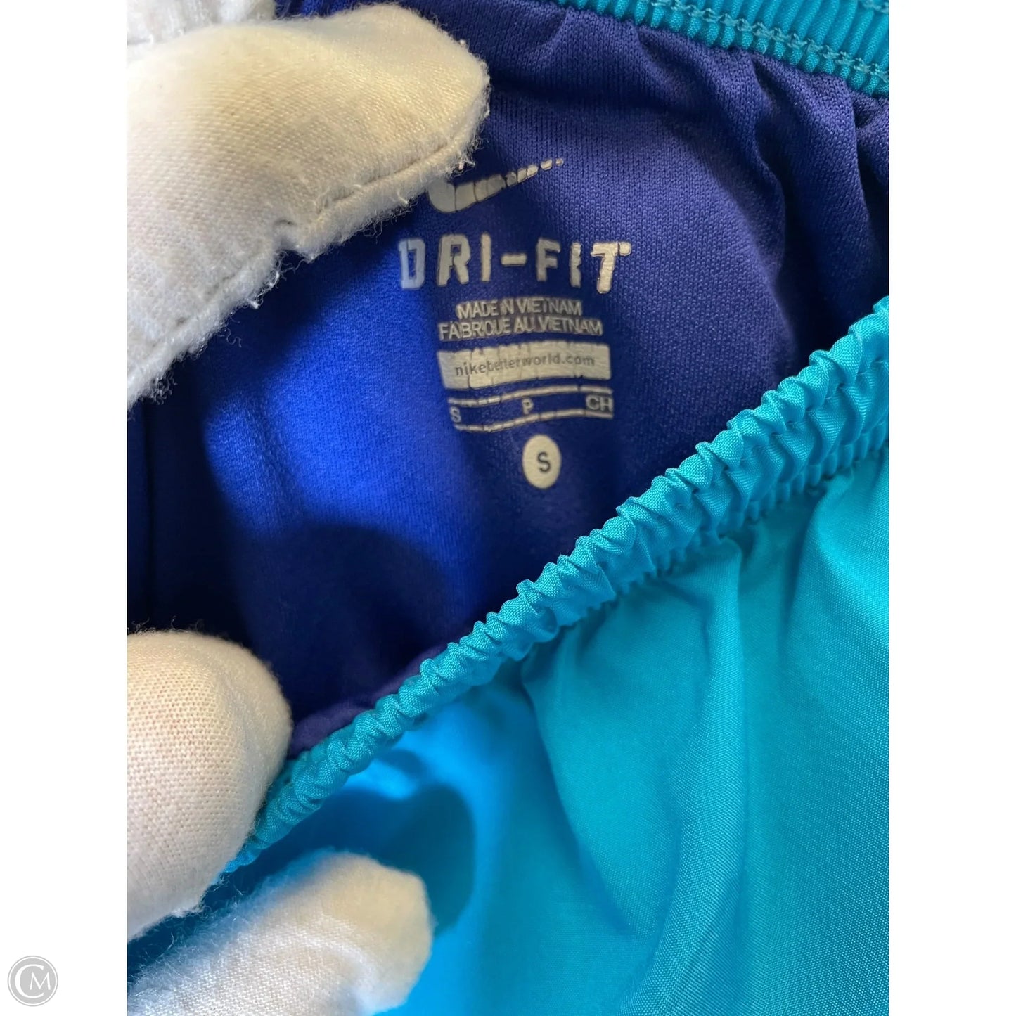 Athletic Shorts By Nike In Blue & Orange, Size: S