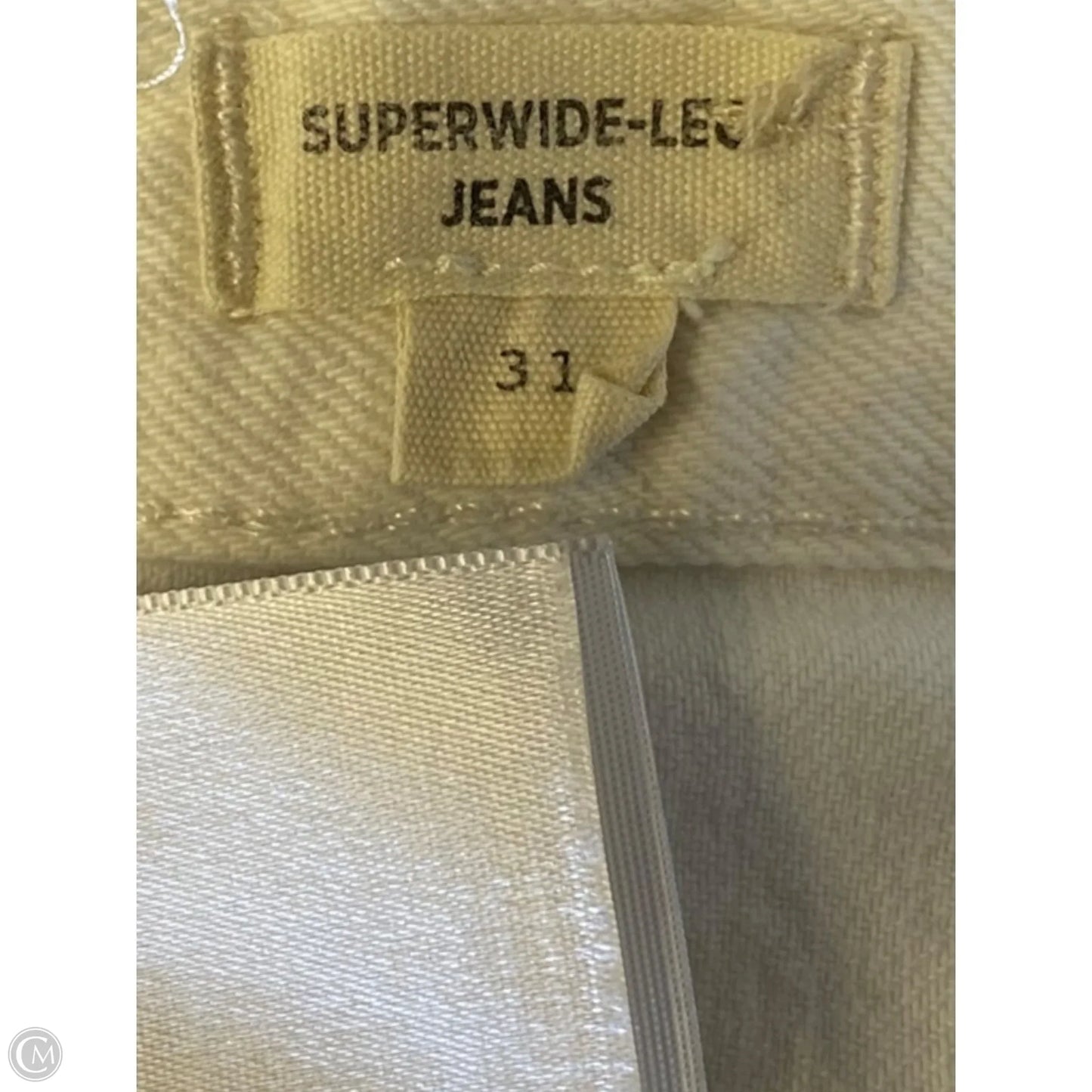Jeans Wide Leg By Madewell In Cream, Size: 12