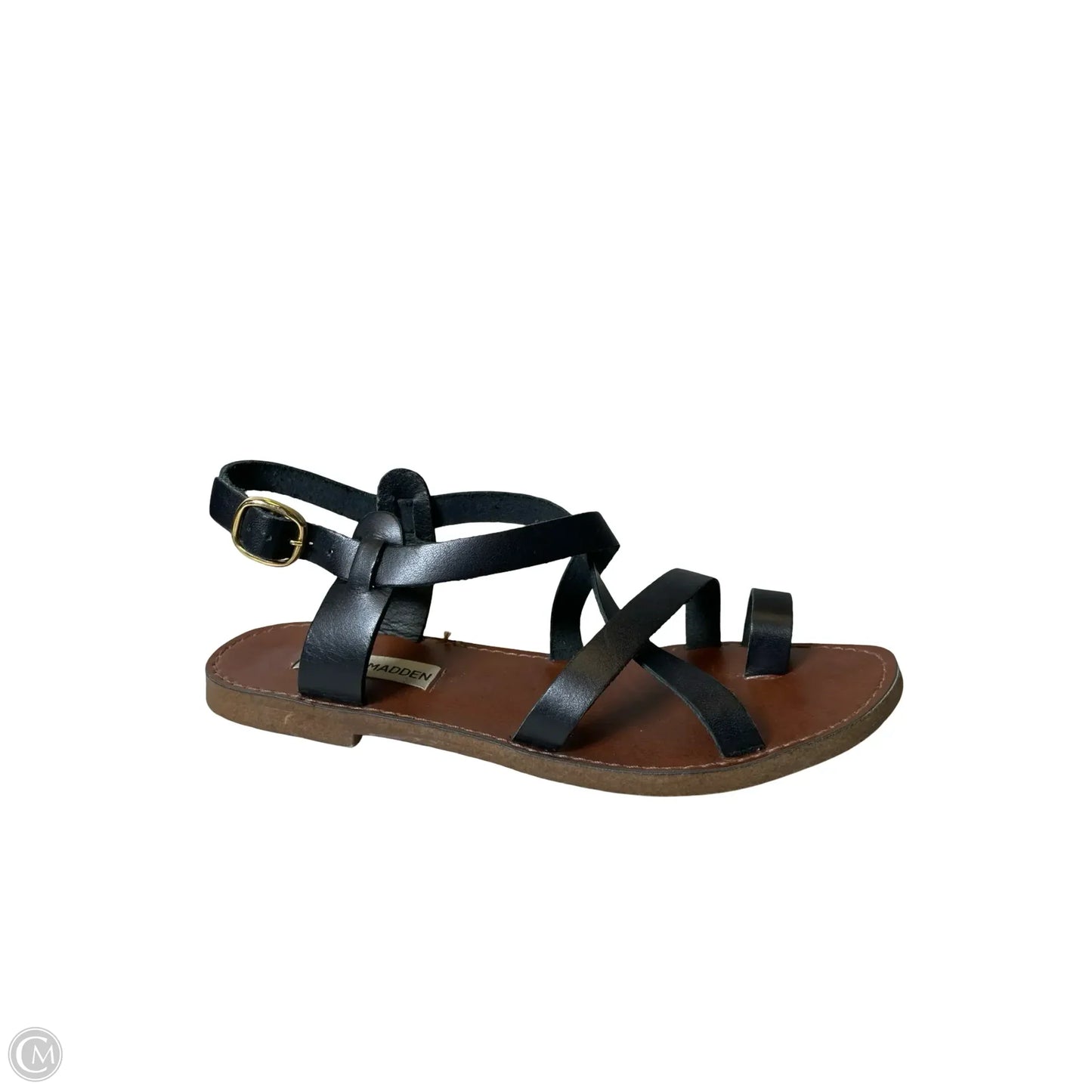 Sandals Flats By Steve Madden In Black, Size: 6.5