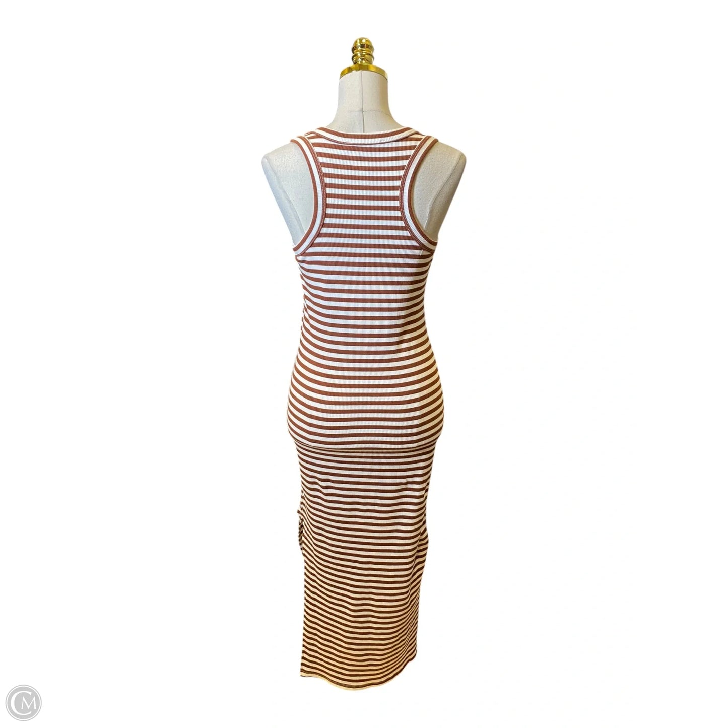 Dress Casual Maxi By Hyfve In Brown & White, Size: M