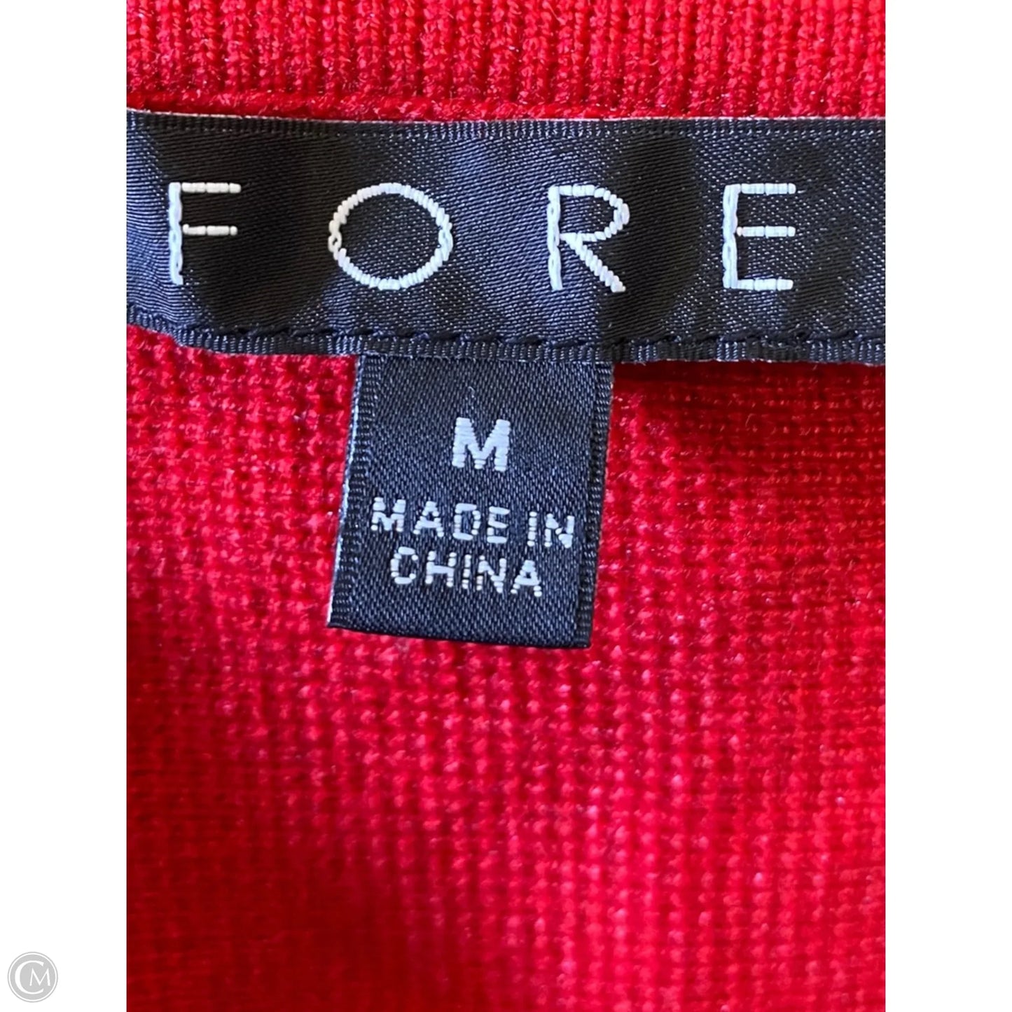 Top Sleeveless By Fore In Red, Size: M