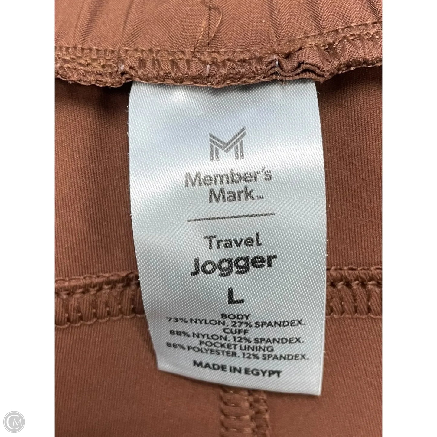 Athletic Pants By Members Mark In Brown, Size: L