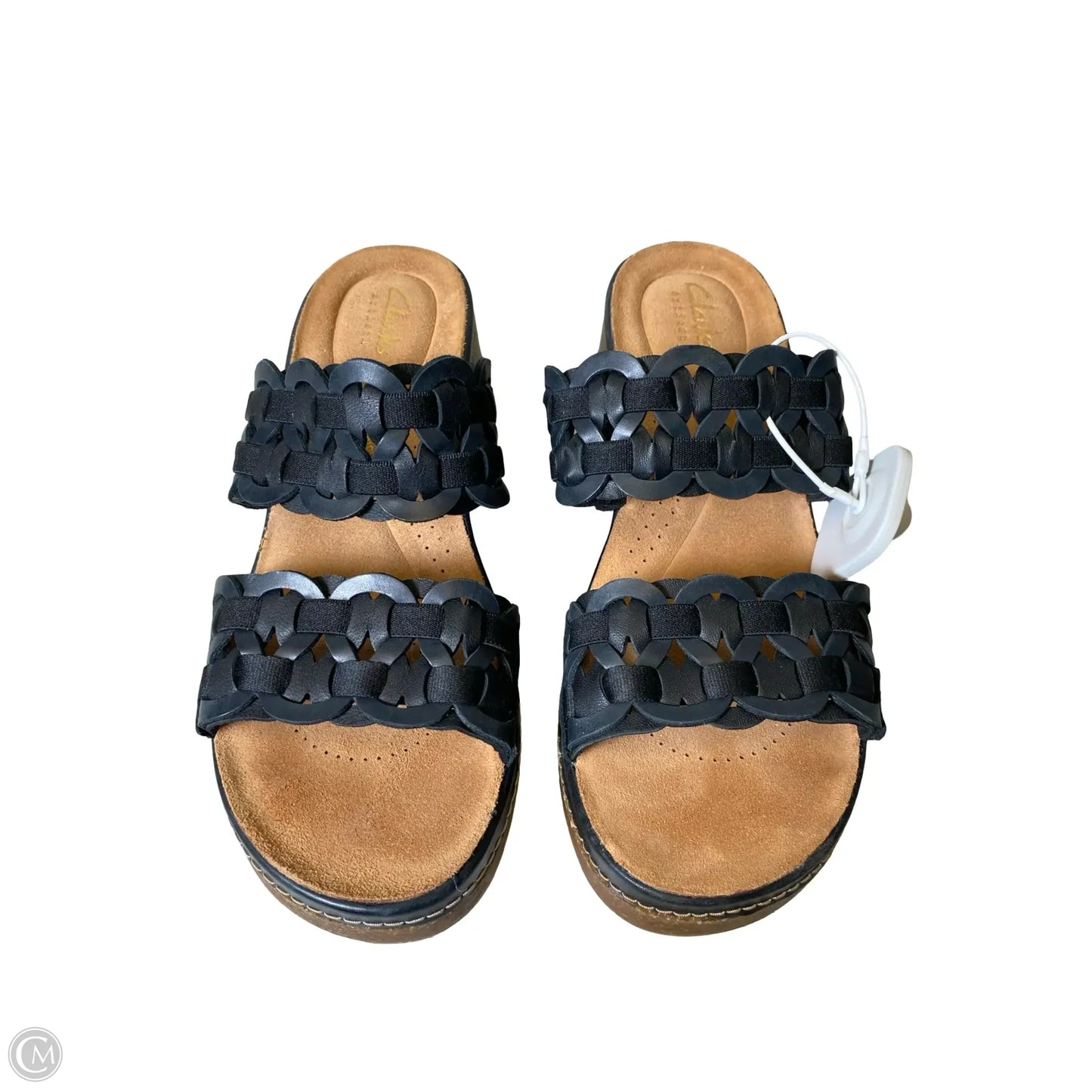 Sandals Heels Platform By Clarks In Black, Size: 8