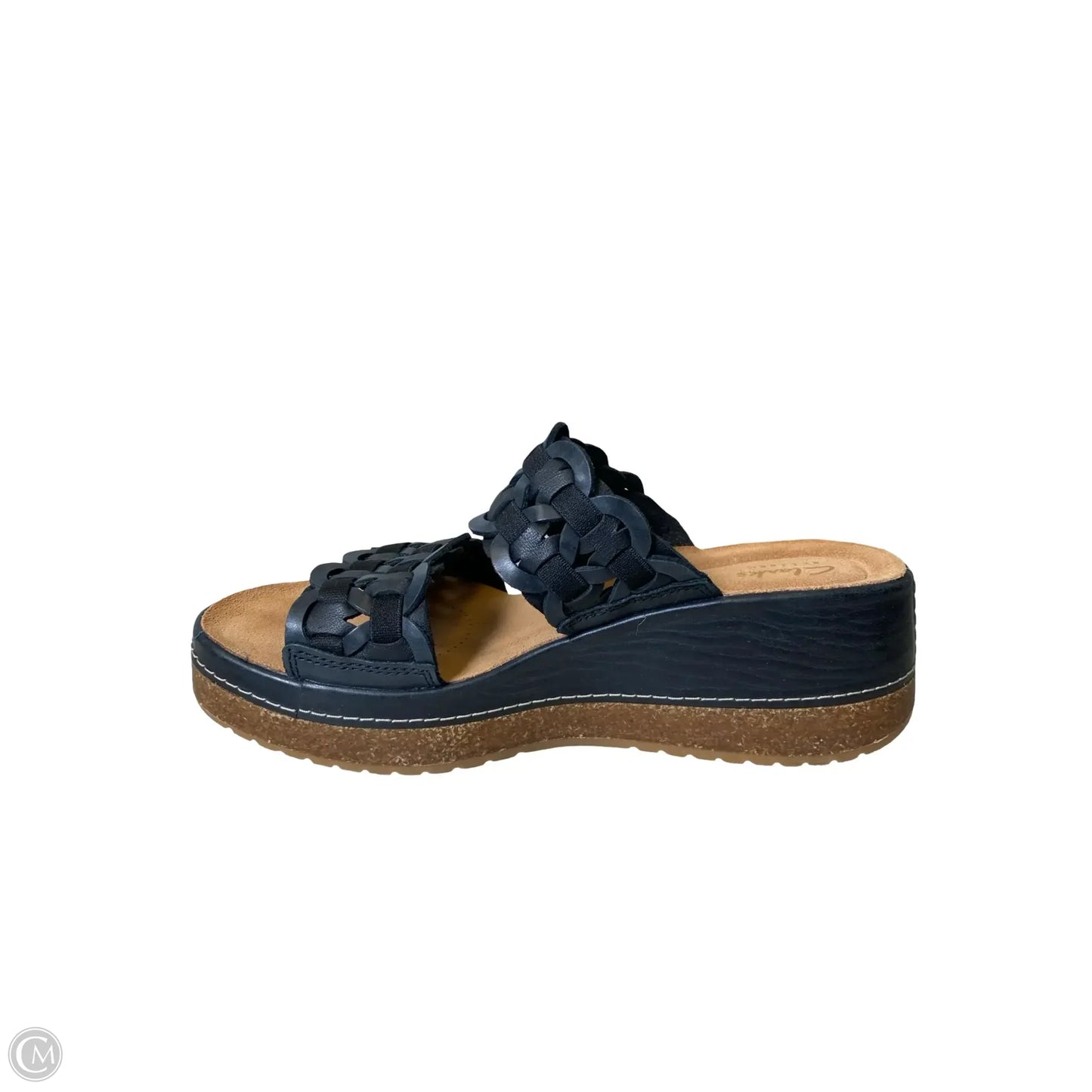 Sandals Heels Platform By Clarks In Black, Size: 8