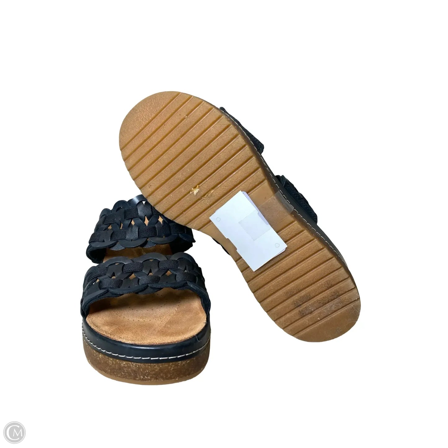 Sandals Heels Platform By Clarks In Black, Size: 8