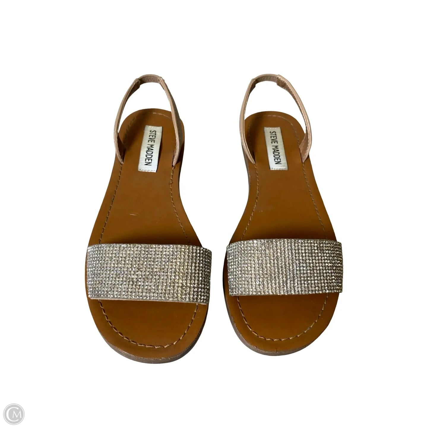 Sandals Flats By Steve Madden In Silver, Size: 6.5