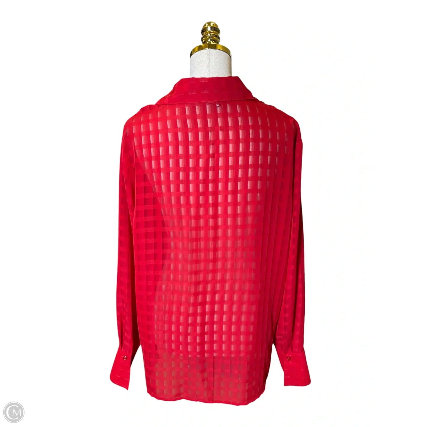 Top Long Sleeve By Clothes Mentor In Red, Size: L