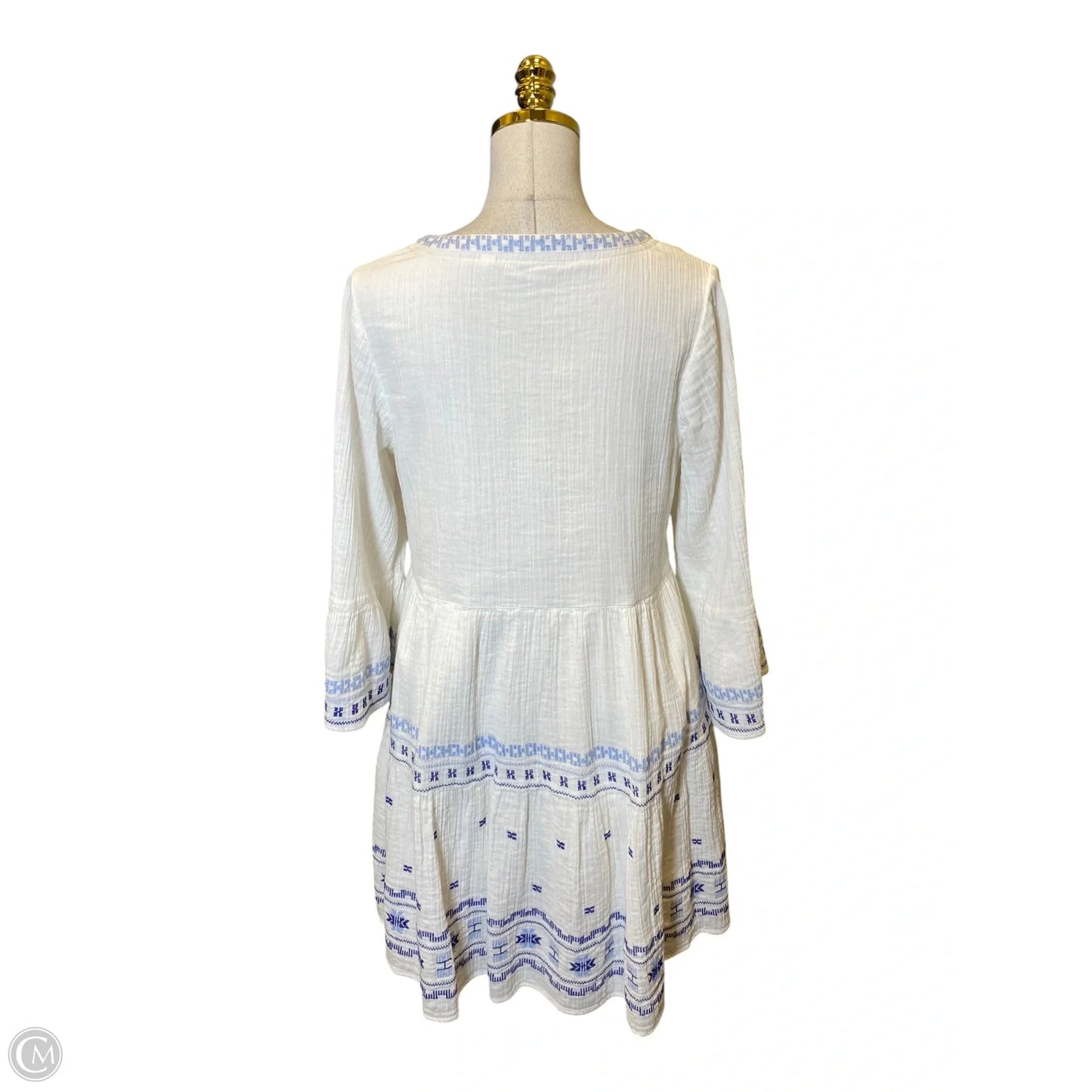 Dress Casual Short By Fatface In Blue & White, Size: M