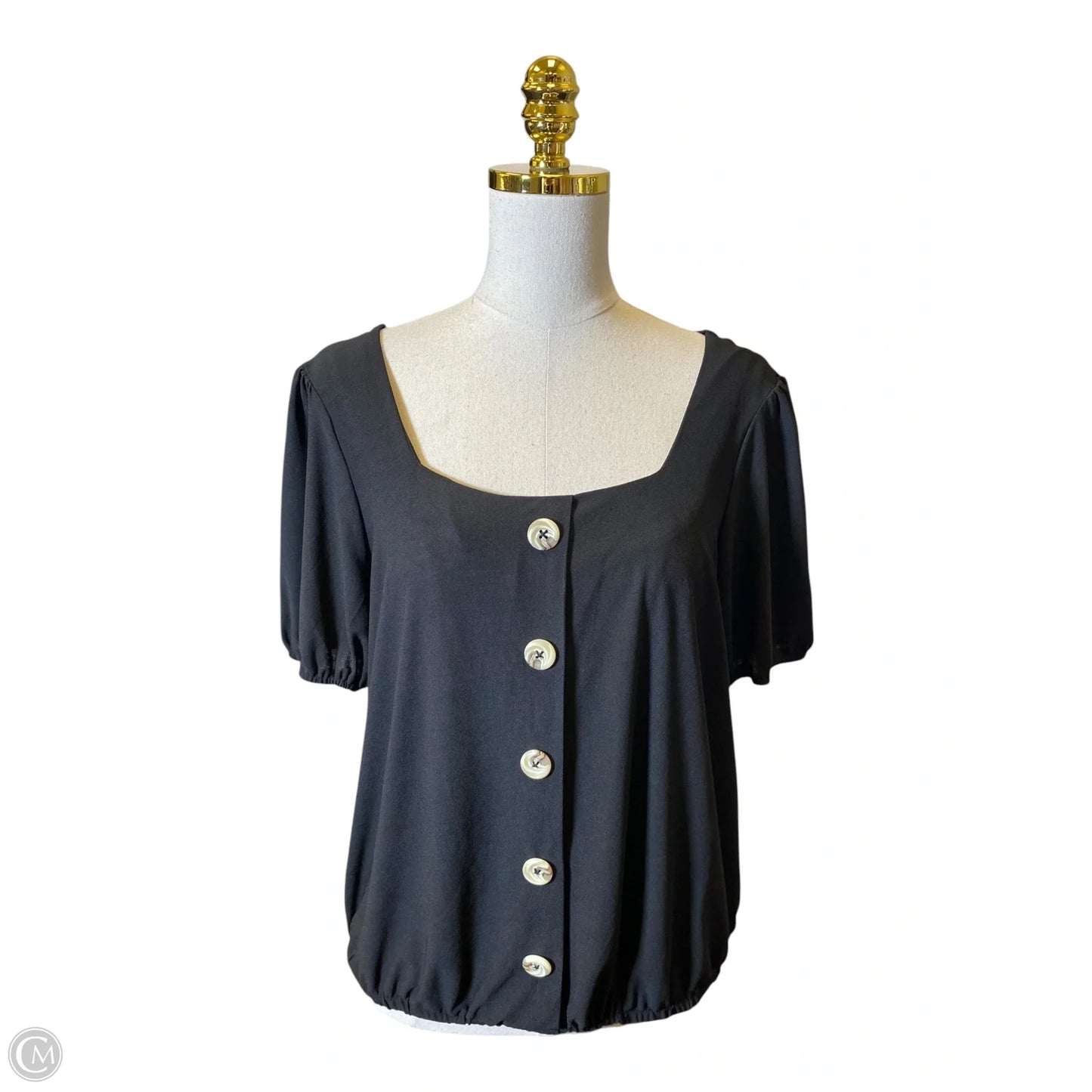 Top Short Sleeve By Clothes Mentor In Black, Size: Xl