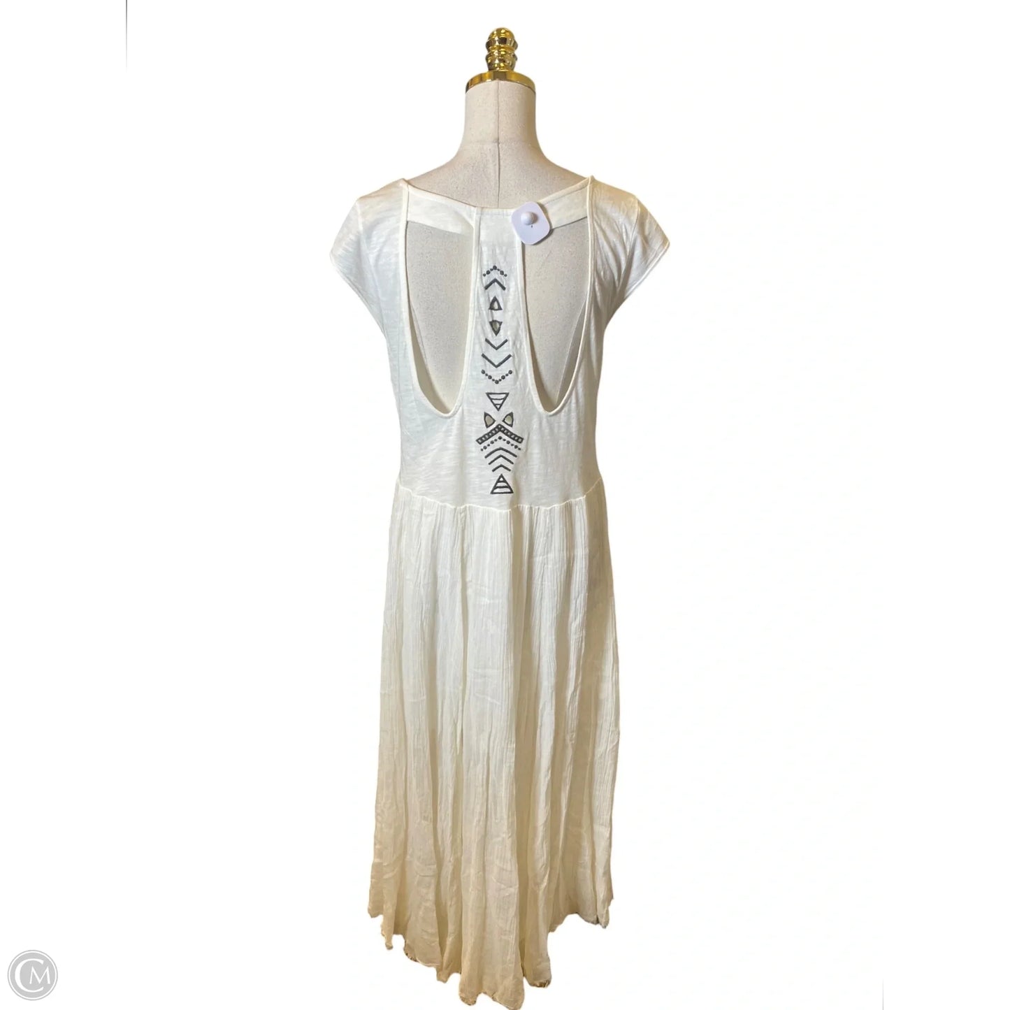 Dress Casual Midi By Free People In Black & Cream, Size: M
