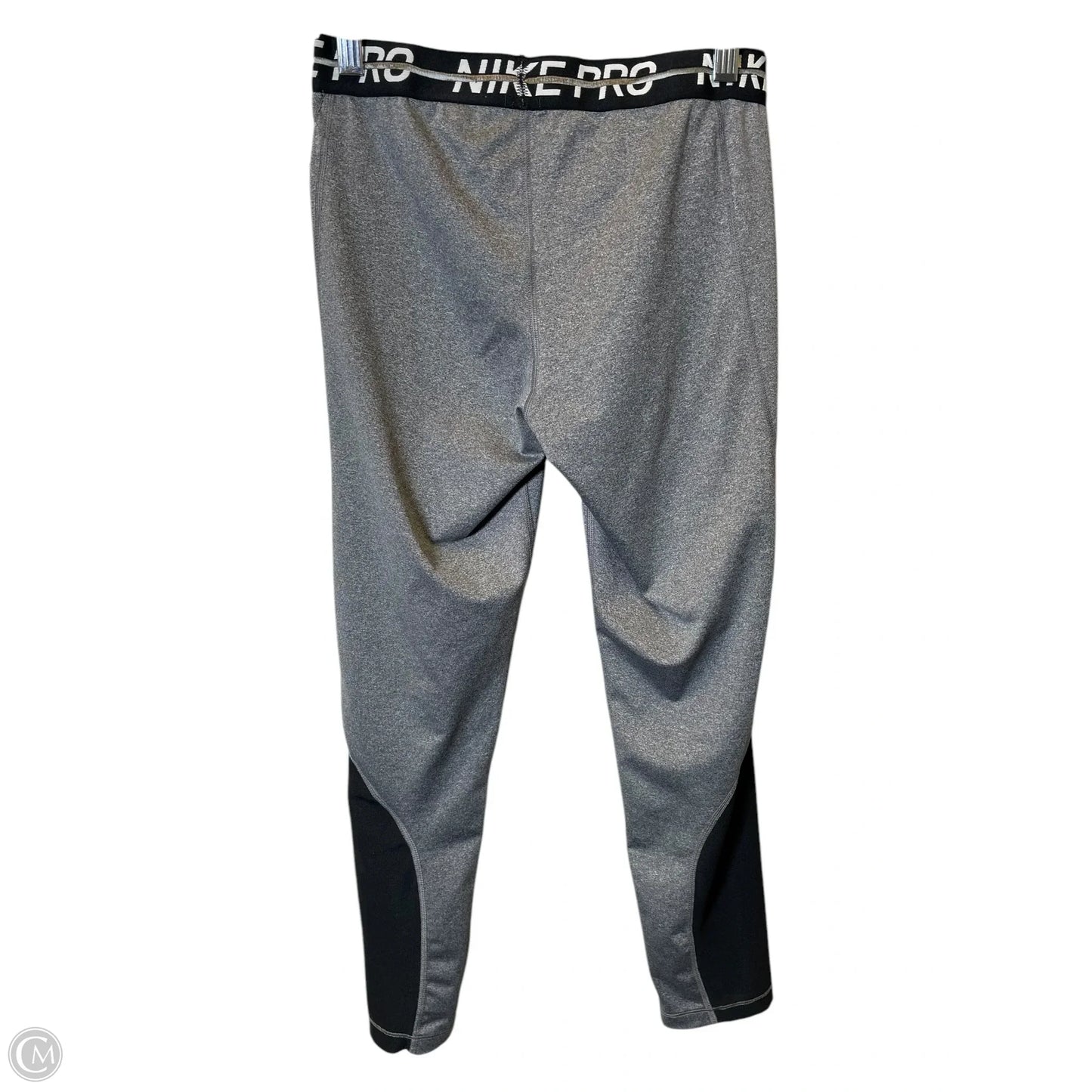 Athletic Leggings By Nike In Black & Grey, Size: S