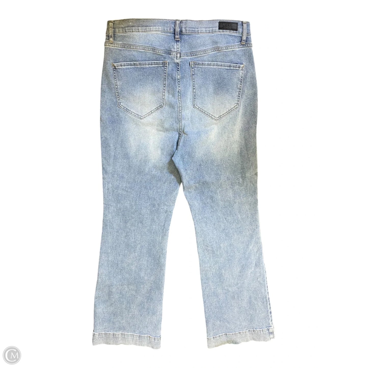 Jeans Flared By Nicole By Nicole Miller In Blue Denim, Size: 12