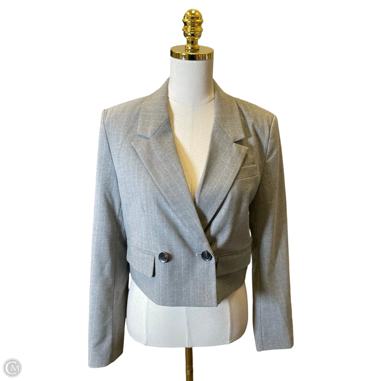 Blazer By Clothes Mentor In Grey, Size: S