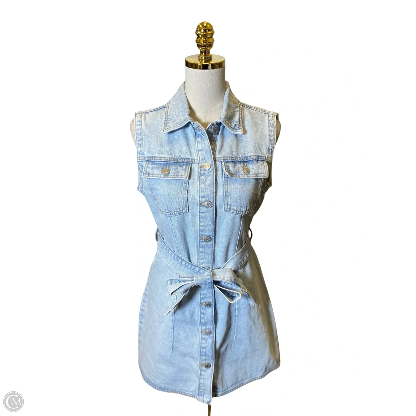 Dress Casual Short By Zara In Blue Denim, Size: M