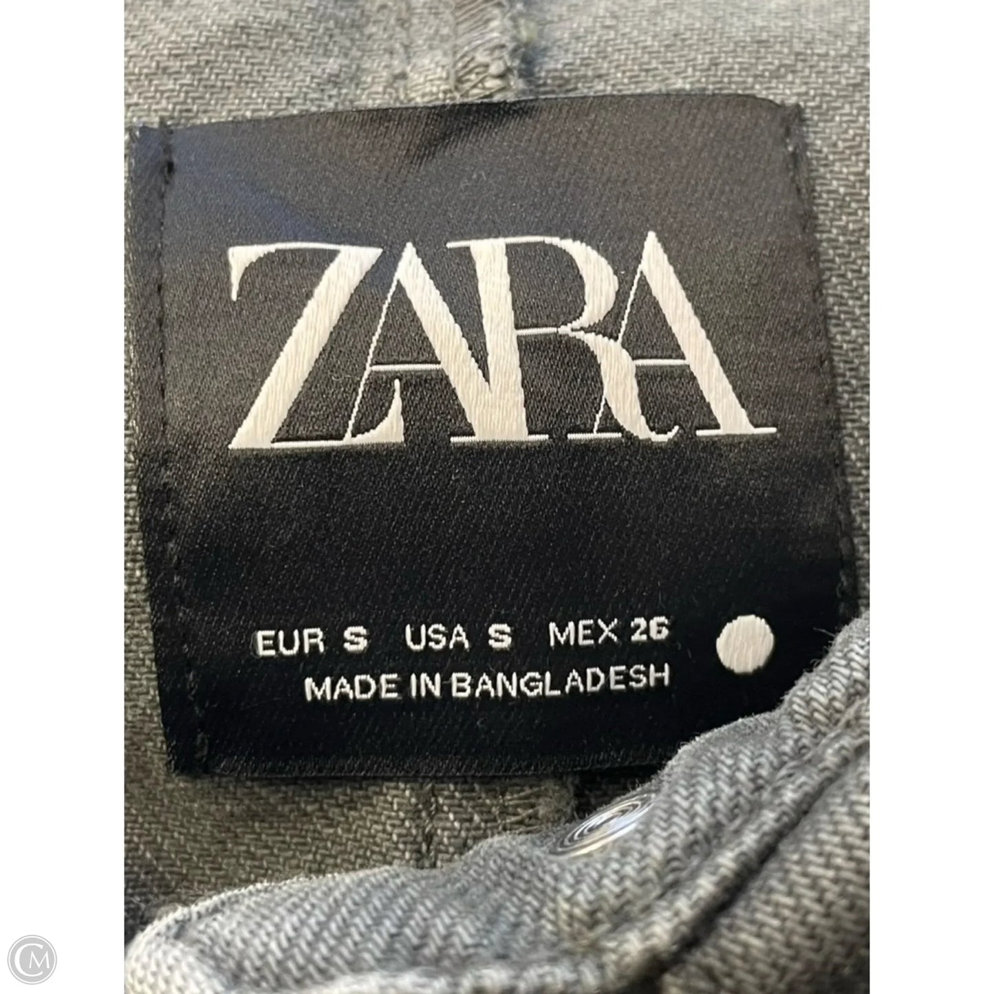 Jacket Denim By Zara In Grey, Size: S