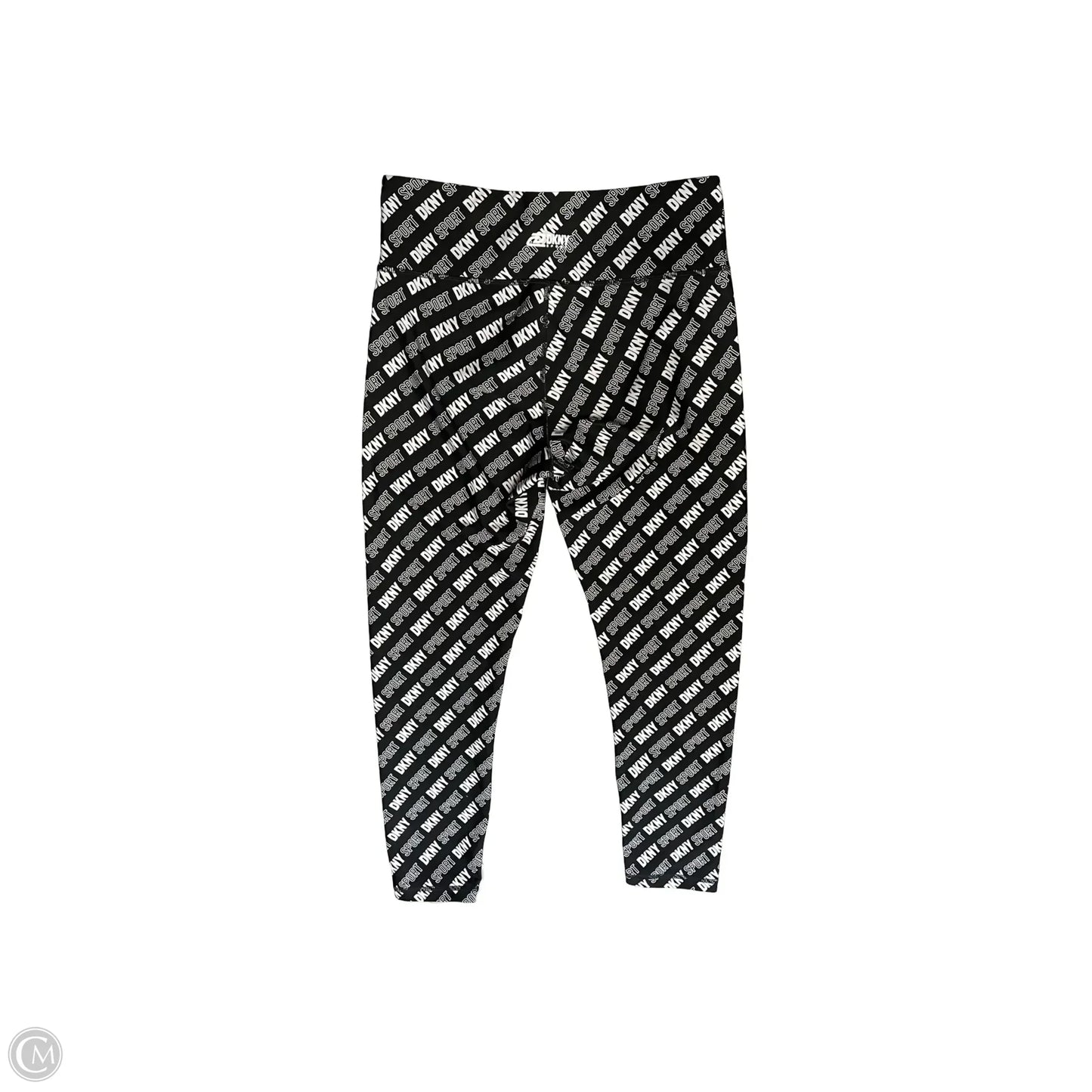 Athletic Leggings By Dkny In Black & White, Size: M