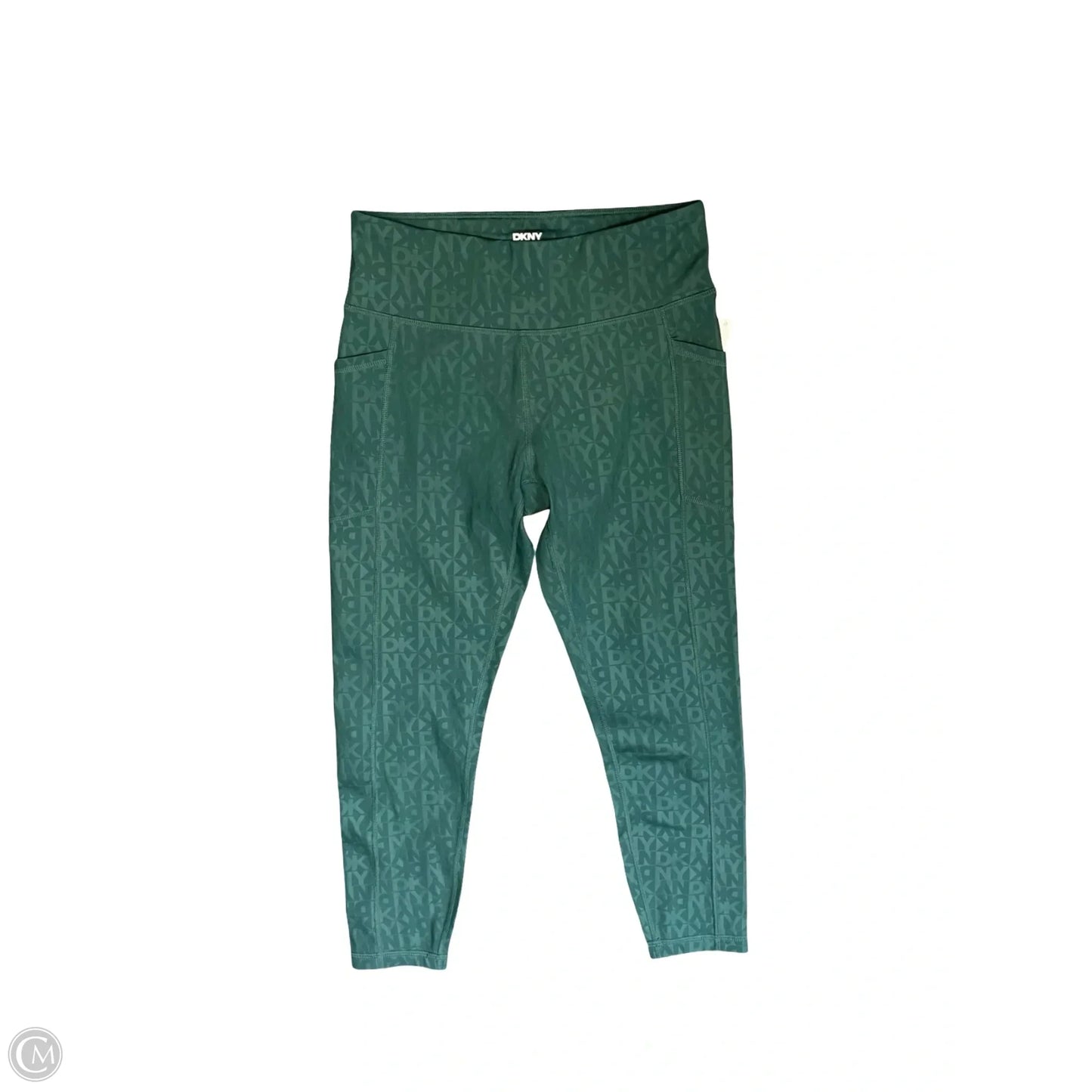 Athletic Leggings By Dkny In Green, Size: M