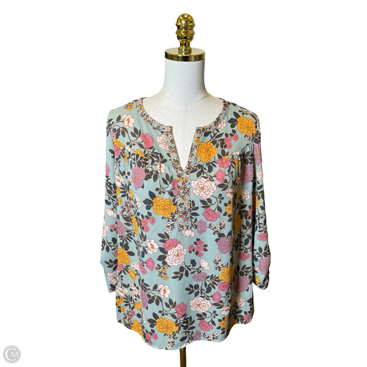 Top 3/4 Sleeve By Draper James In Multi-colored, Size: M