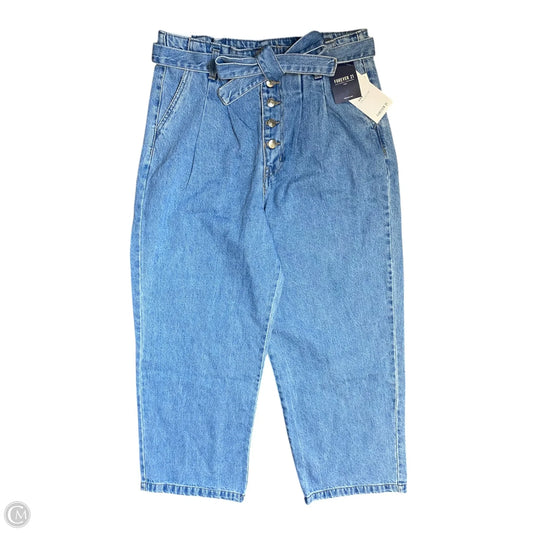 Jeans Straight By Forever In Blue Denim, Size: 10