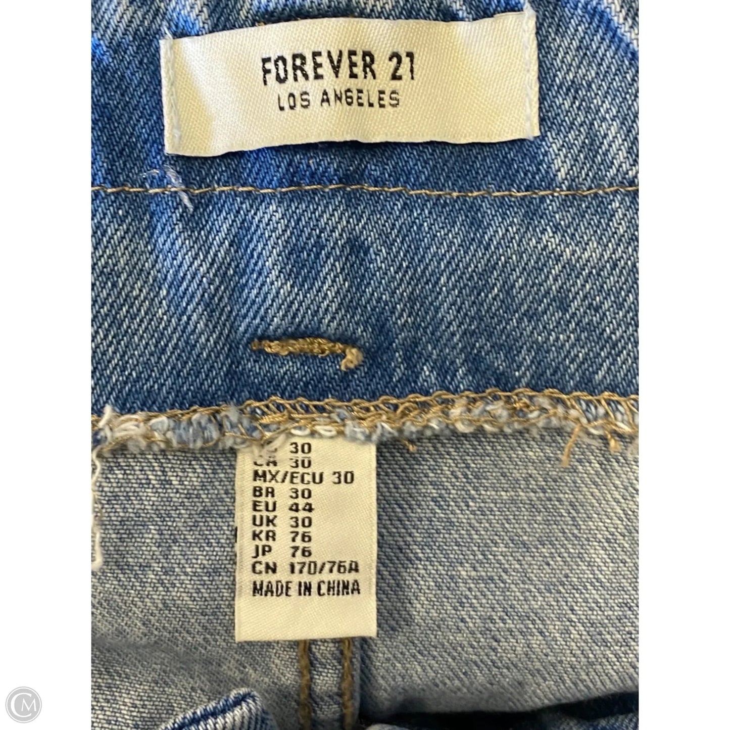 Jeans Straight By Forever In Blue Denim, Size: 10