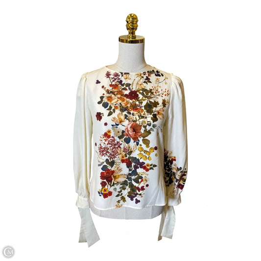 Top Long Sleeve By Zara In Multi-colored, Size: Xs