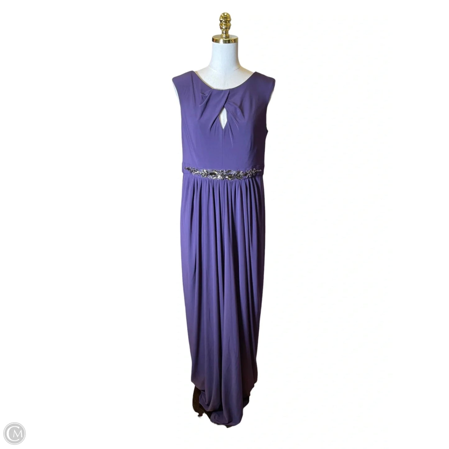 Dress Party Long By Adrianna Papell In Purple, Size: L