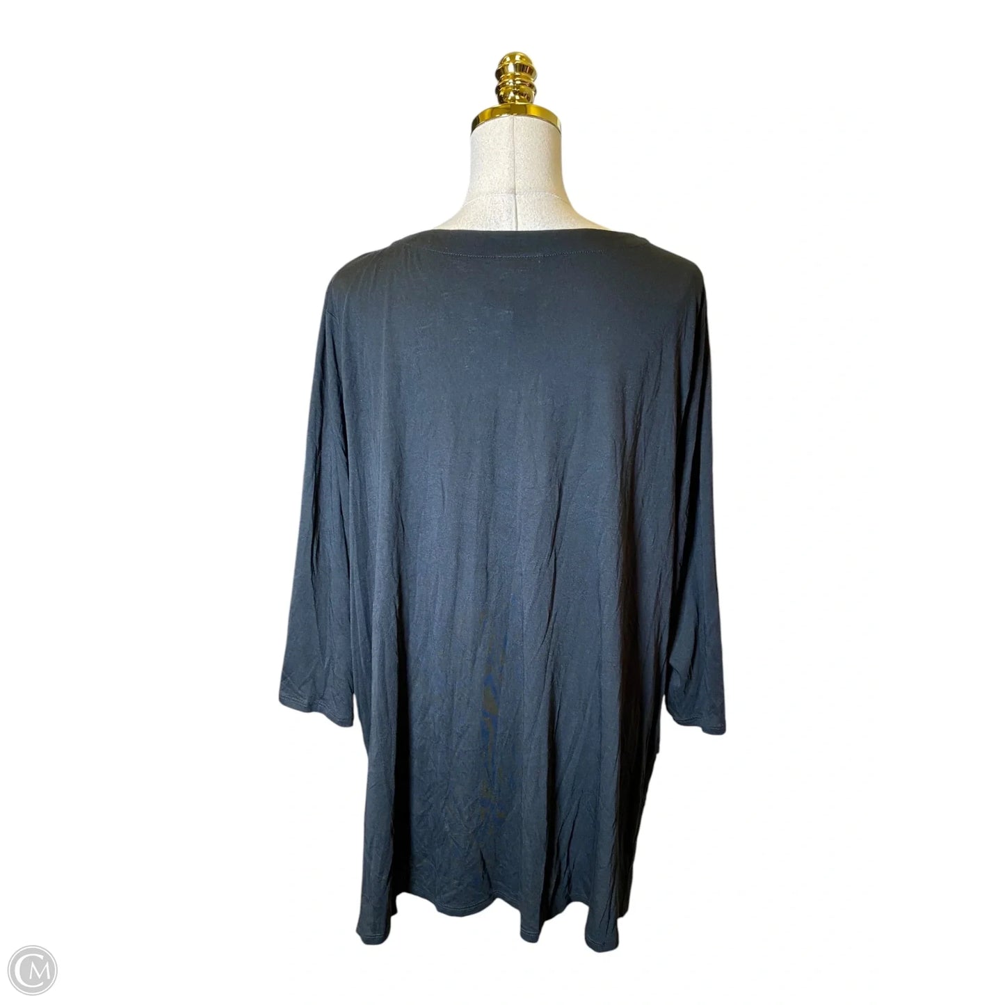 Top 3/4 Sleeve By J. Jill In Black, Size: 3x
