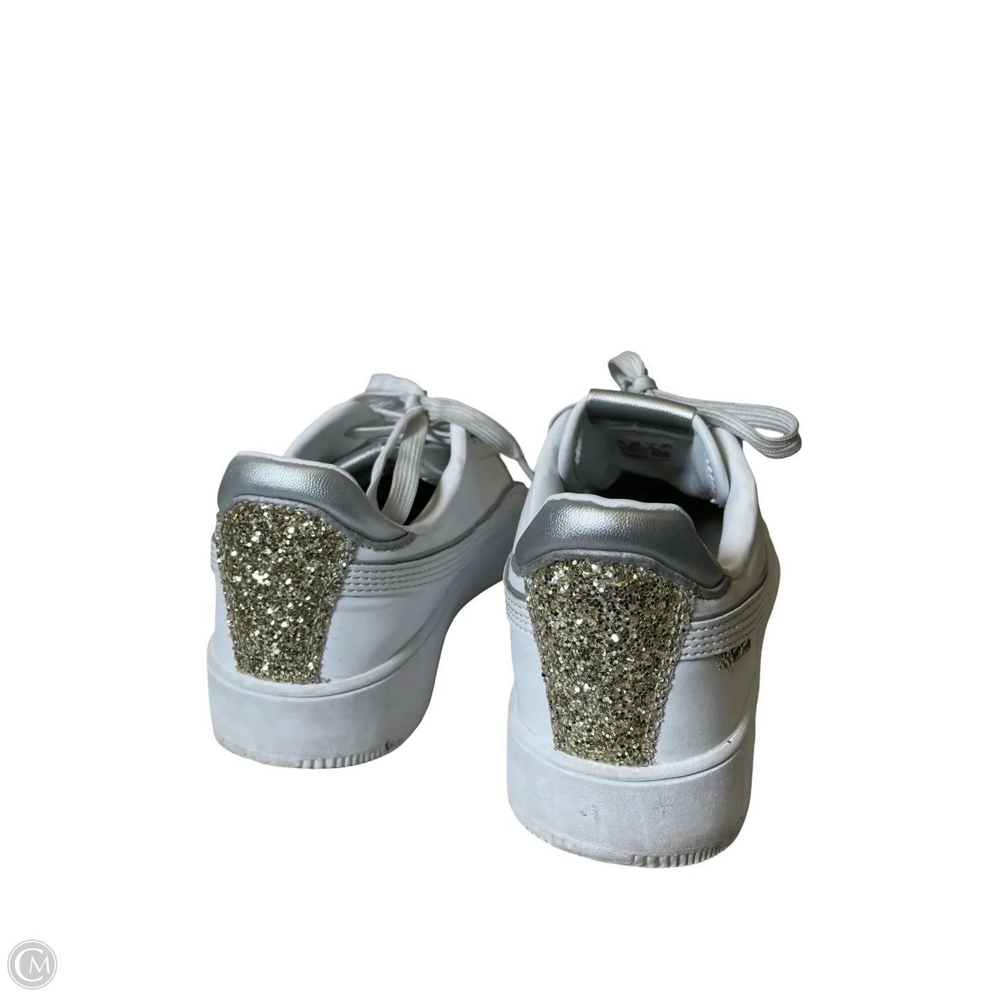 Shoes Flats By Puma In Gold & White, Size: 8