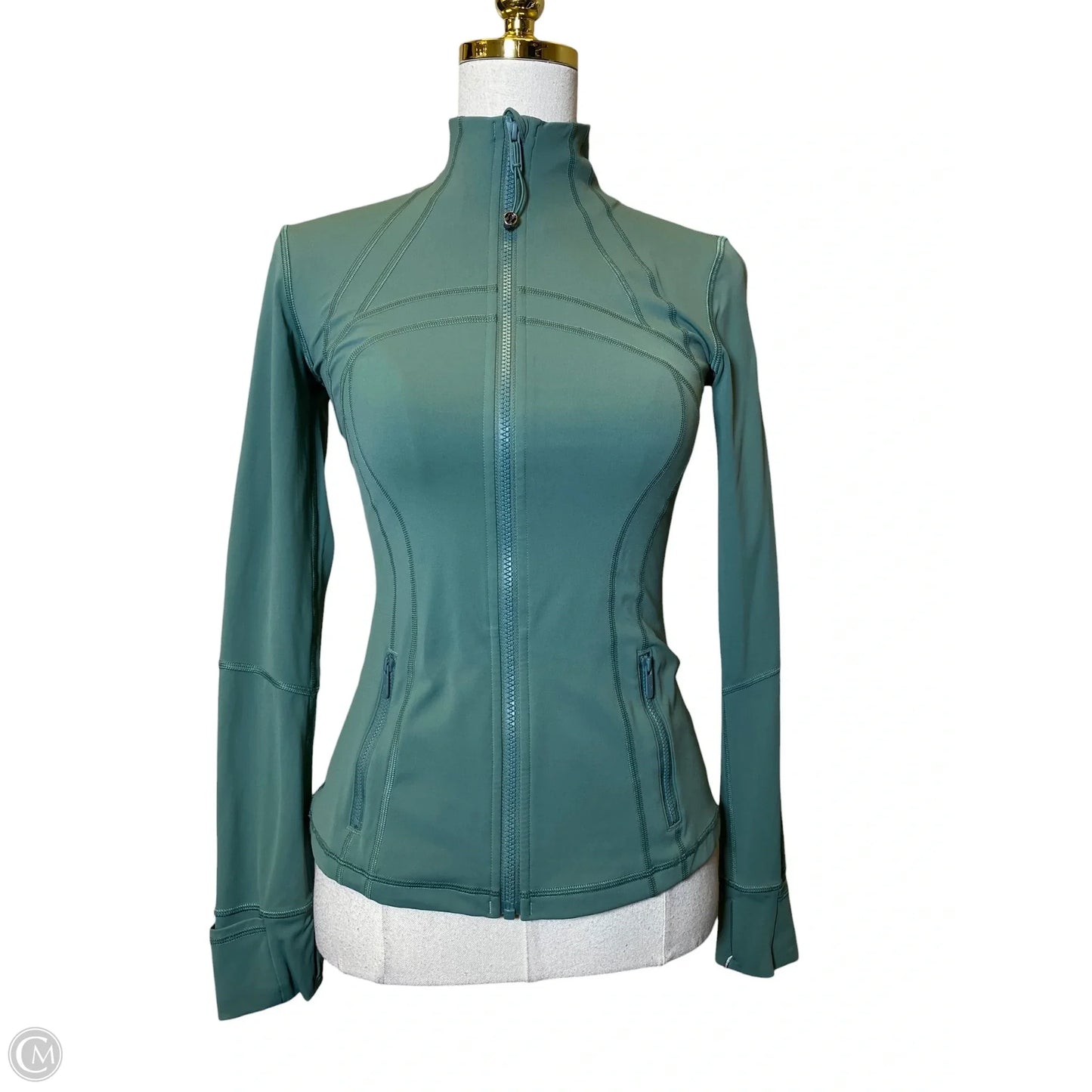 Athletic Jacket By Lululemon In Green, Size: 4
