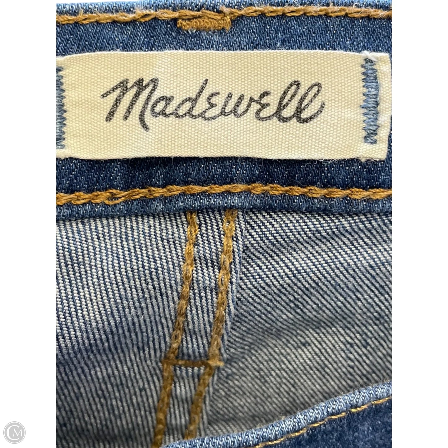Jeans Straight By Madewell In Blue Denim, Size: 4