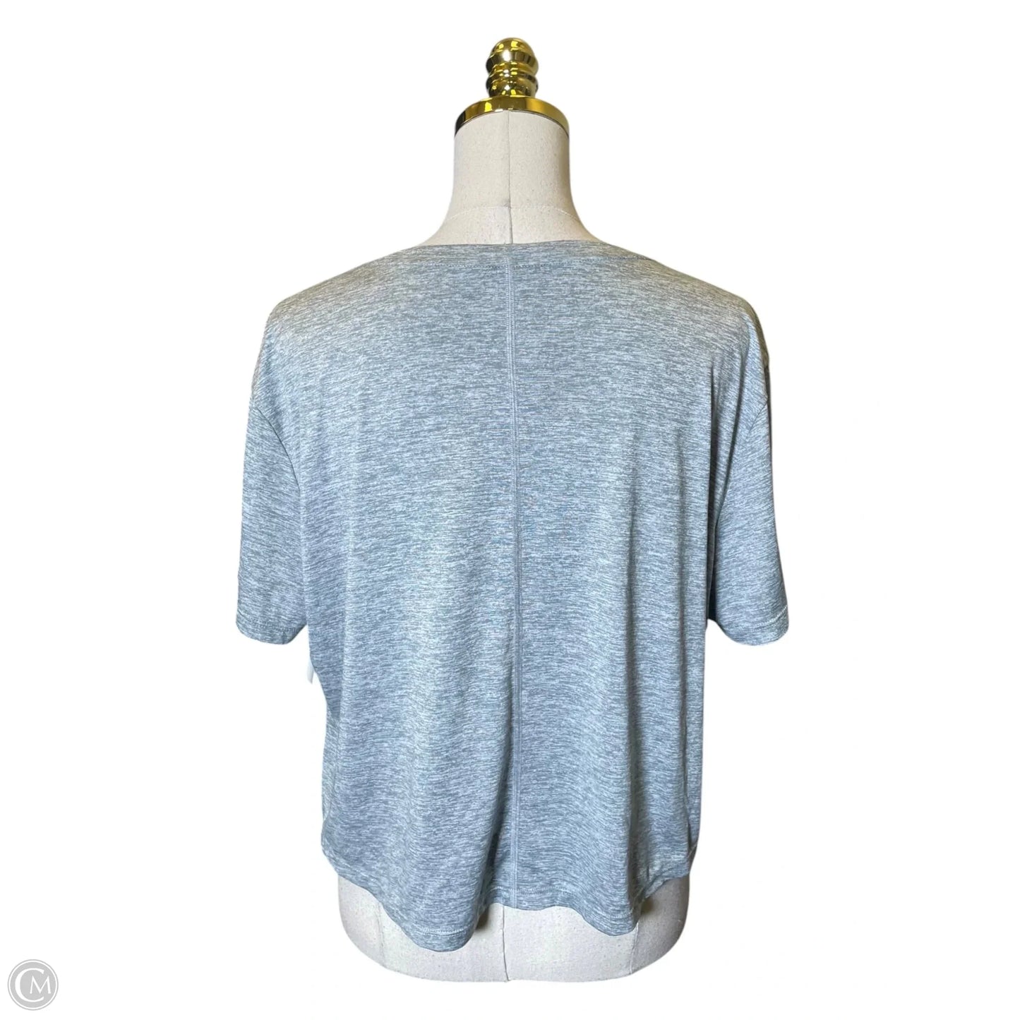 Athletic Top Short Sleeve By Nike In Grey, Size: Xl