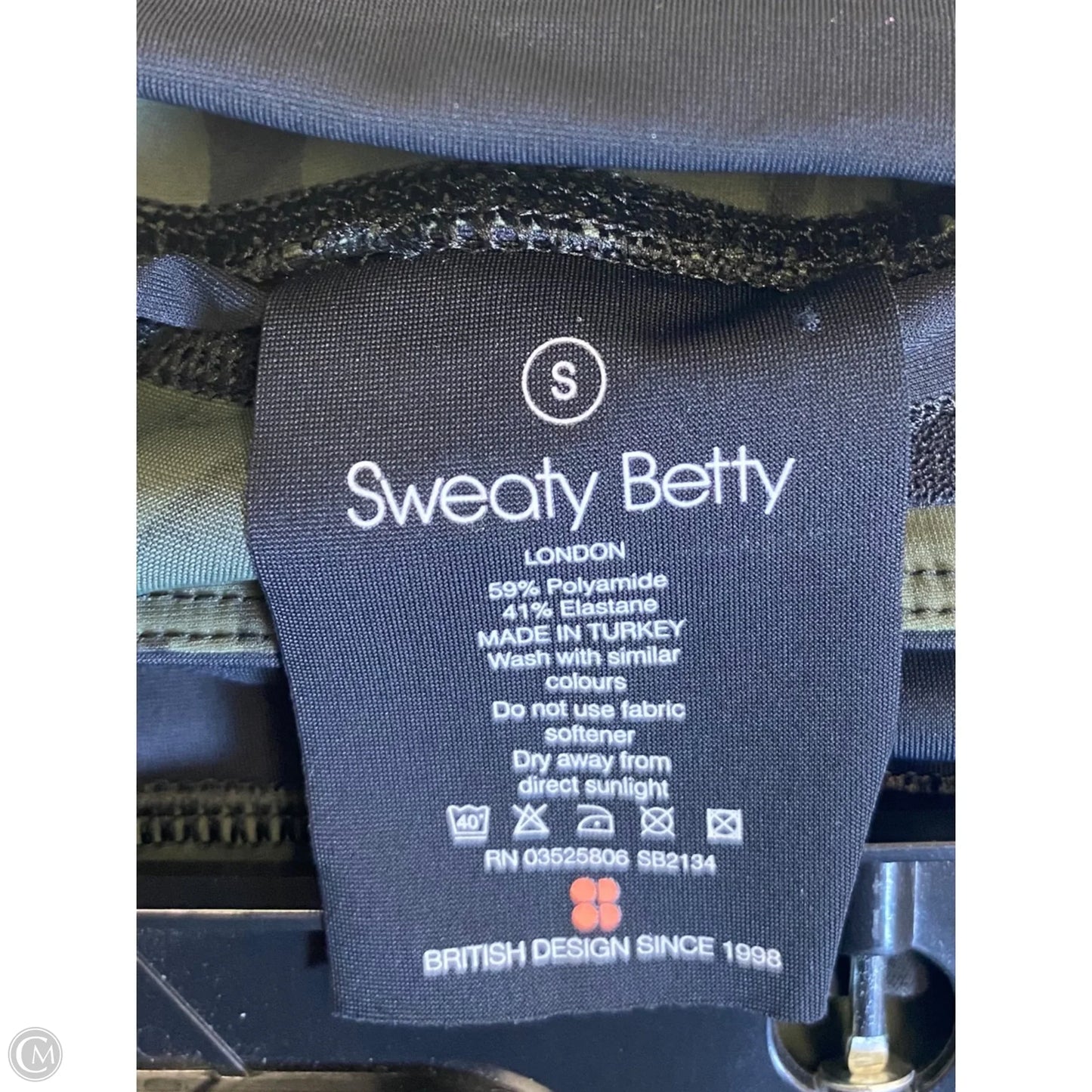 Athletic Leggings By Sweaty Betty In Black & Green, Size: S