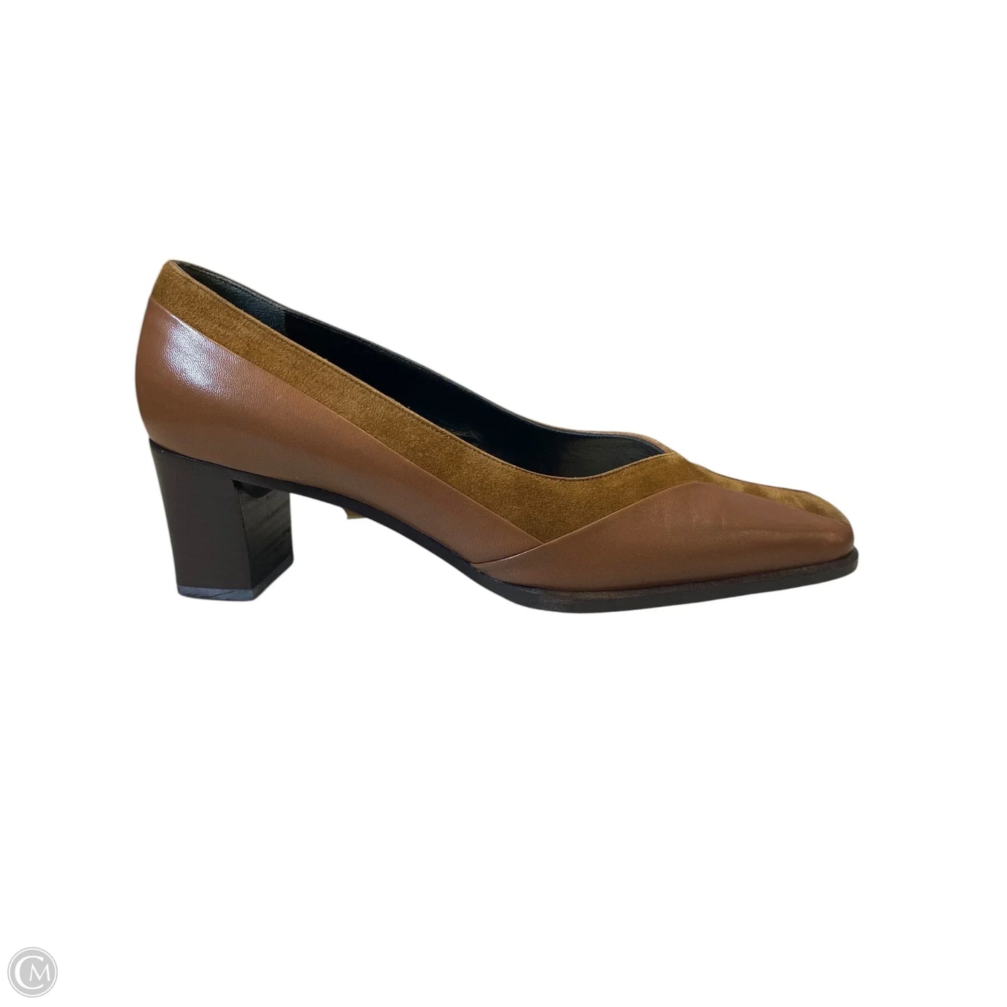 Shoes Heels Block By Clothes Mentor In Brown, Size: 7.5