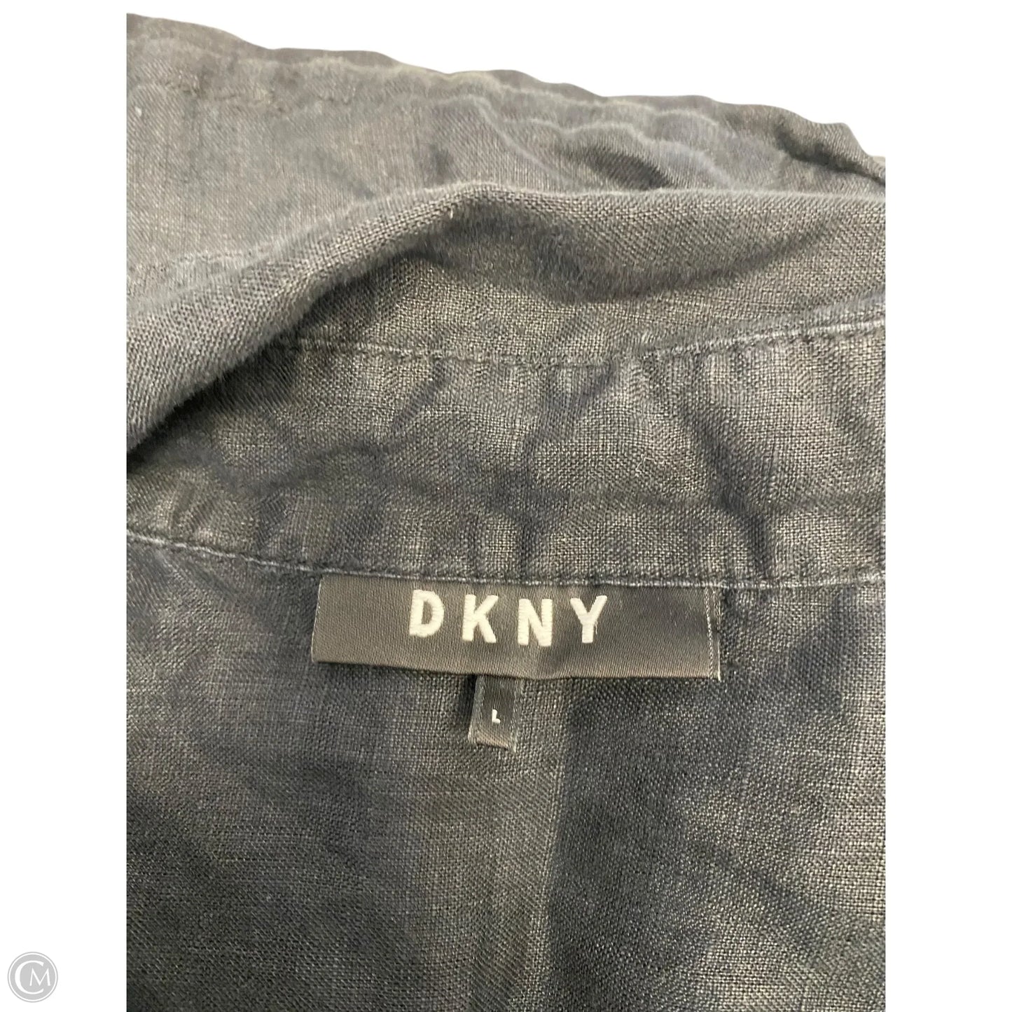 Top Long Sleeve By Dkny In Navy, Size: L