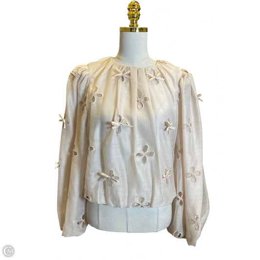 Top Long Sleeve By Clothes Mentor In Tan, Size: S