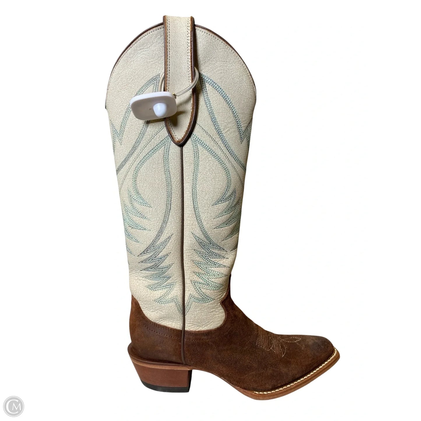 Boots Western By Justin In Brown & Cream, Size: 6.5