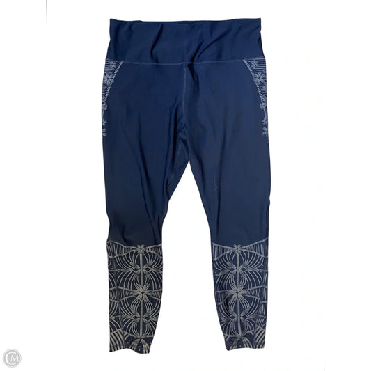 Athletic Leggings By Rbx In Navy, Size: L