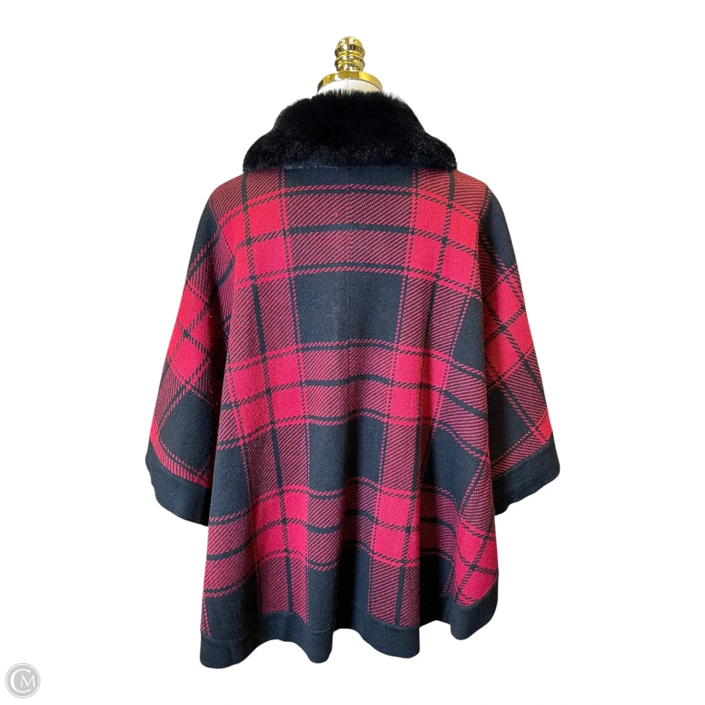 Sweater By Anne Klein In Black & Red, Size: L