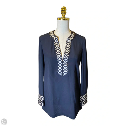 Blouse Designer By Tory Burch In Navy, Size: Xs