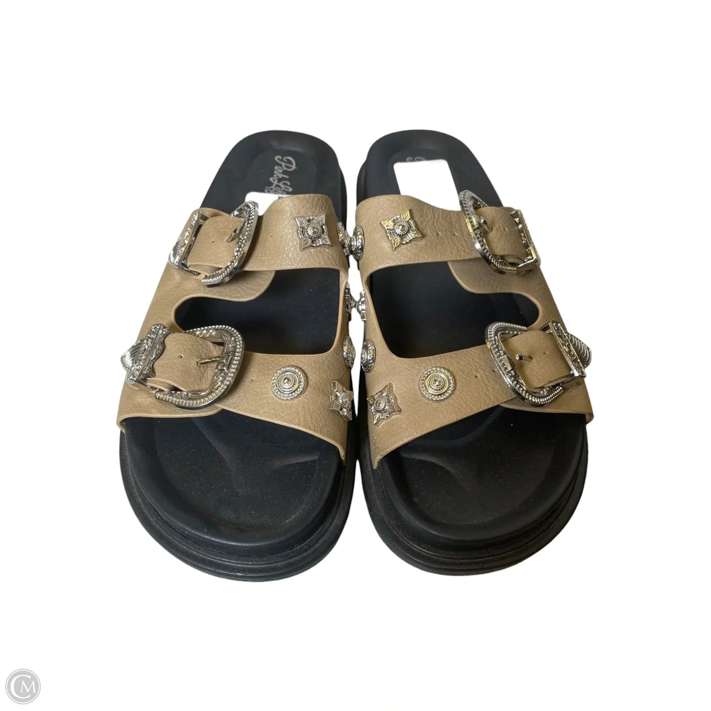 Sandals Flats By Pink Lily In Tan, Size: 10.5