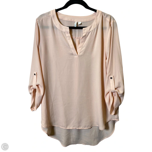 Top Long Sleeve By Cato In Peach, Size: L