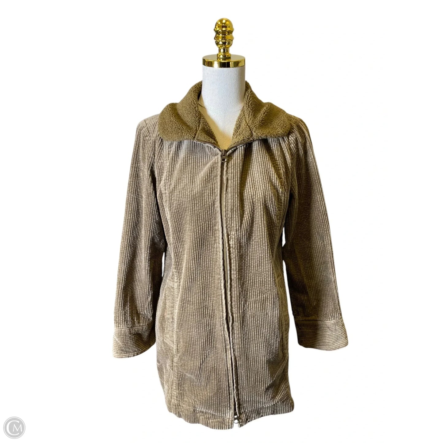 Jacket Faux Fur & Sherpa By J. Jill In Brown, Size: S