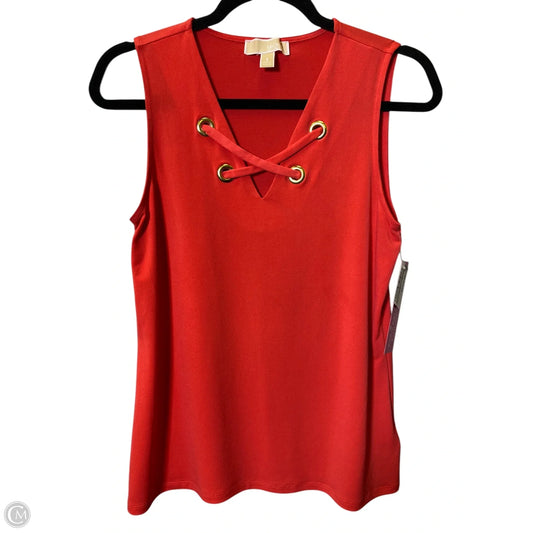 Top Sleeveless By Michael By Michael Kors In Orange, Size: S
