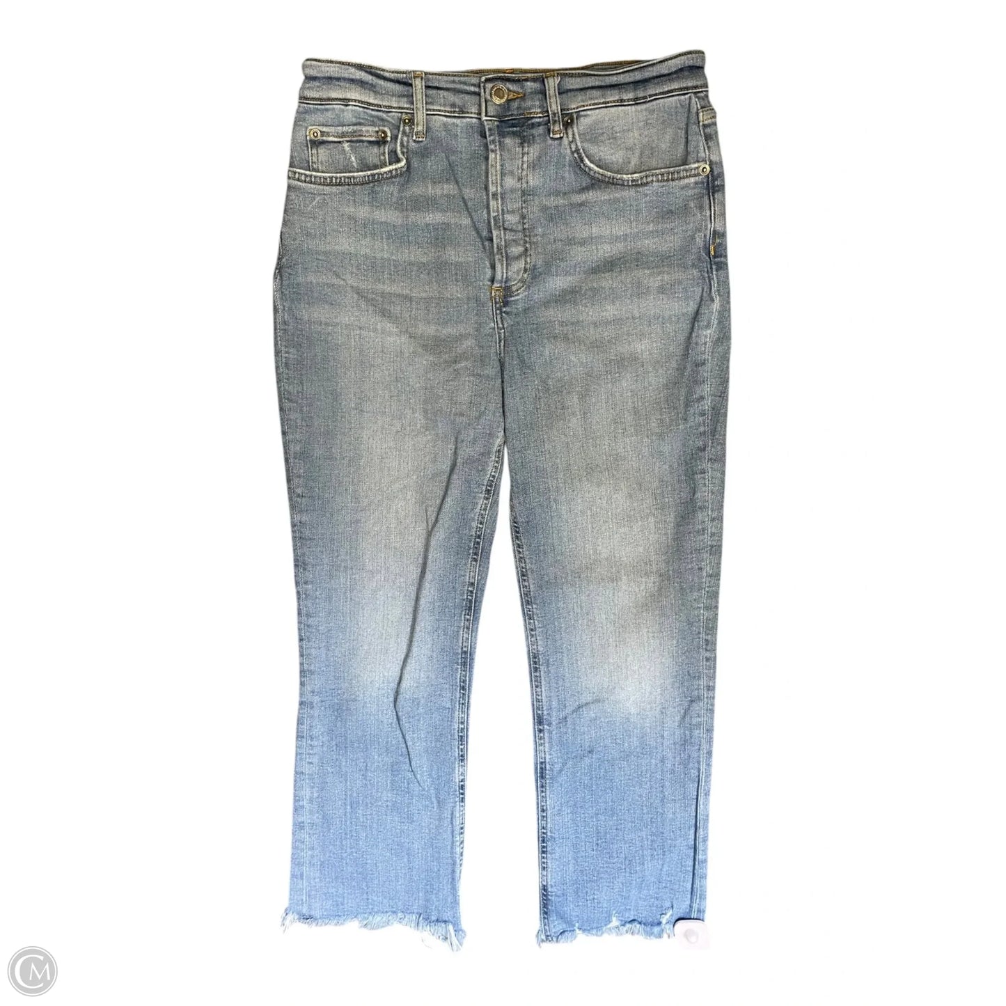 Jeans Straight By Zara In Blue Denim, Size: 8