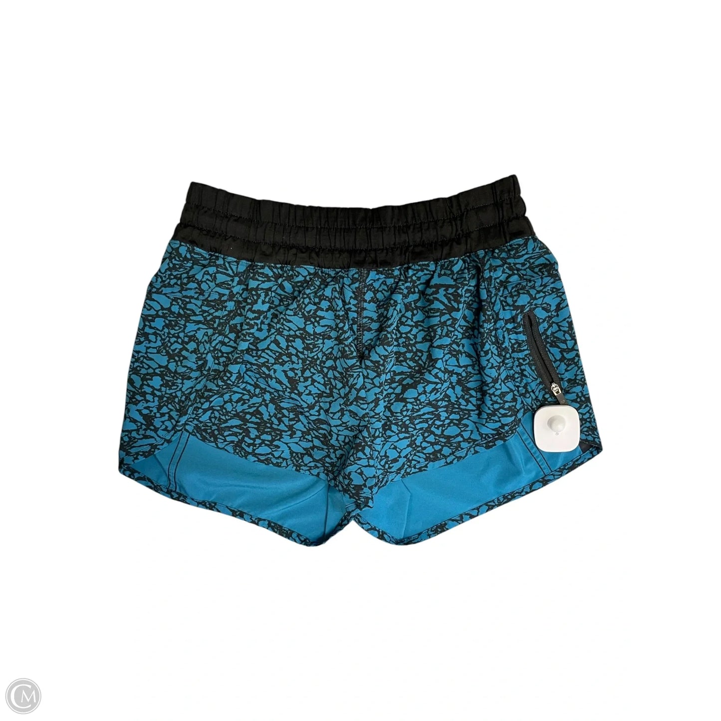 Athletic Shorts By Lululemon In Black & Blue, Size: 4