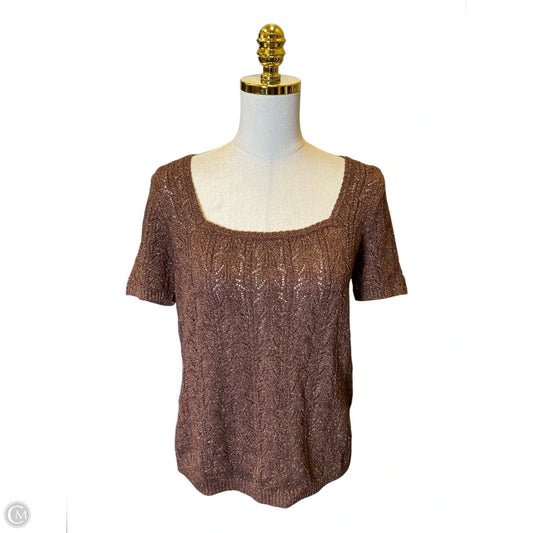 Top Short Sleeve By Chicos In Brown, Size: S